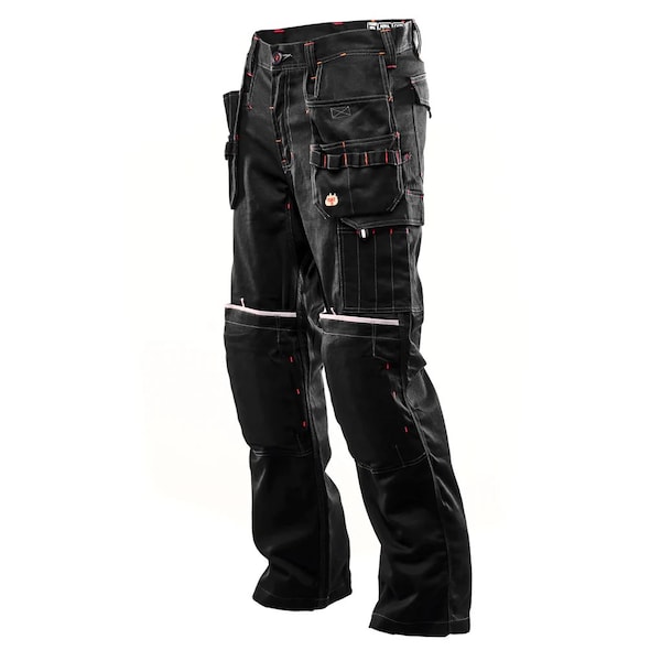 Kontra Uniforms Black Pants with Nuts and bolts 40W x 34L KON1284 - main